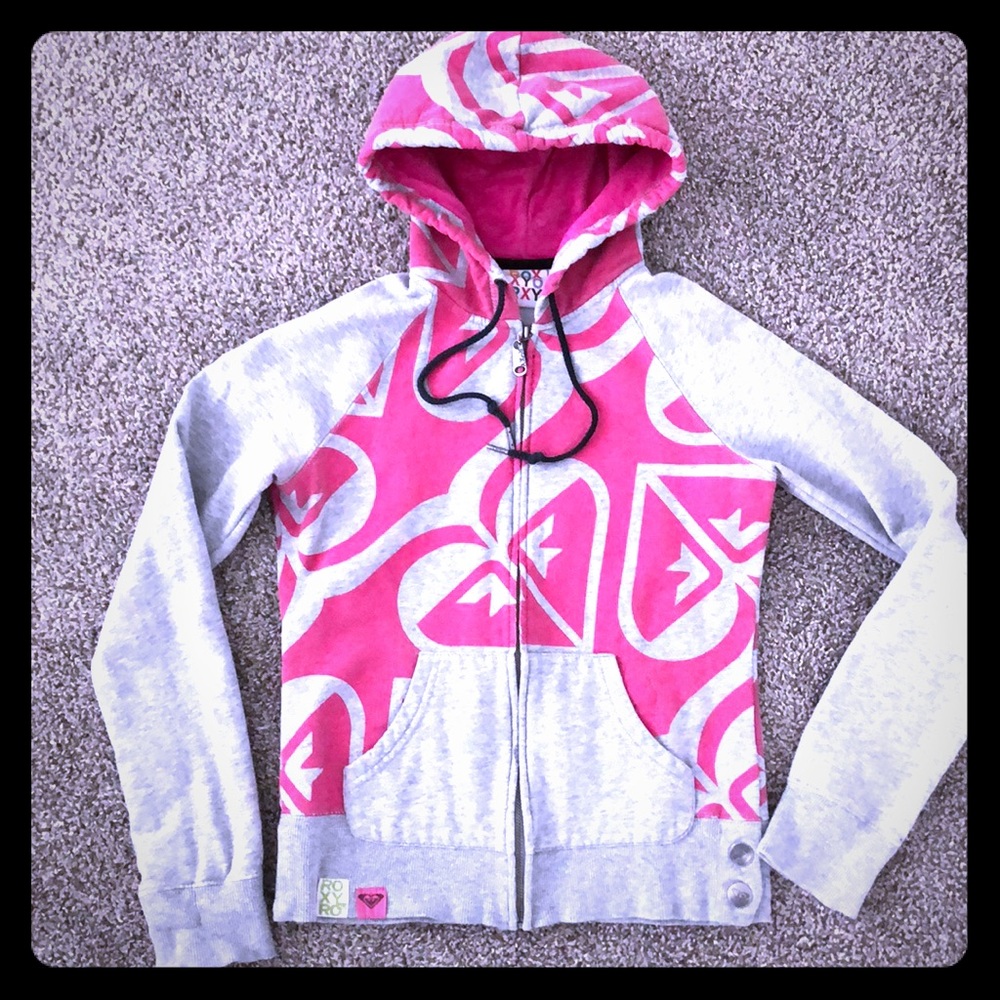 Roxy size small zip up hoodie. Used.